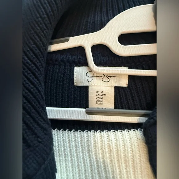 Jessica Simpson Black and White Striped Sweater - Picture 4 of 6